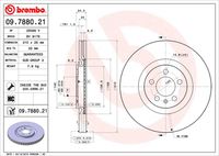 BREMBO 09788021 - Disco de freno - PRIME LINE - UV Coated