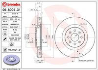 BREMBO 09800431 - Disco de freno - PRIME LINE - UV Coated