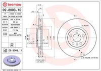 BREMBO 09800311 - Disco de freno - PRIME LINE - UV Coated