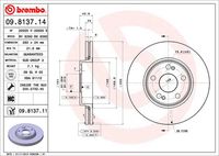 BREMBO 09813711 - Disco de freno - PRIME LINE - UV Coated