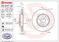 BREMBO 09813730 - Disco de freno - PRIME LINE