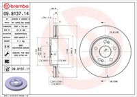 BREMBO 09.8137.14 - Disco de freno