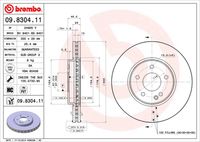 BREMBO 09830411 - Disco de freno - PRIME LINE - UV Coated