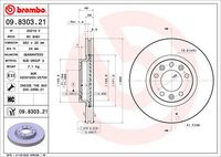 BREMBO 09830321 - Disco de freno - PRIME LINE - UV Coated