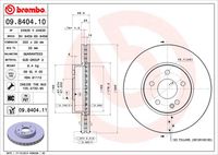 BREMBO 09840410 - Disco de freno - PRIME LINE