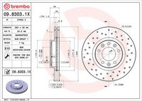 BREMBO 09.8303.1X - Disco de freno