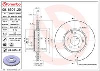 BREMBO 09.8304.20 - Disco de freno