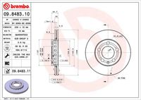 BREMBO 09848310 - Disco de freno - PRIME LINE