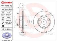 BREMBO 09860910 - Disco de freno - PRIME LINE