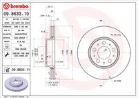 BREMBO 09.8633.10 - Disco de freno