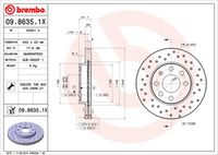 BREMBO 0986351X - Disco de freno - XTRA LINE - Xtra