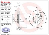 BREMBO 09860111 - Disco de freno - PRIME LINE - UV Coated