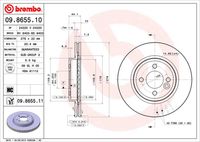 BREMBO 09865510 - Disco de freno - PRIME LINE