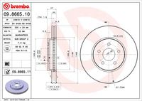 BREMBO 09866510 - Disco de freno - PRIME LINE