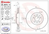 BREMBO 09867011 - Disco de freno - PRIME LINE - UV Coated