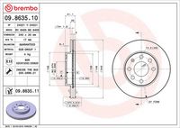 BREMBO 09863510 - Disco de freno - PRIME LINE