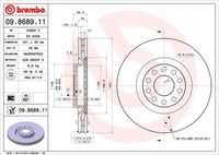 BREMBO 09868911 - Lado de montaje: Eje trasero<br>Tipo de disco de frenos: macizo<br>Espesor de disco de frenos [mm]: 10<br>Número de orificios: 5<br>Altura [mm]: 64<br>Diámetro de centrado [mm]: 68<br>Diámetro exterior [mm]: 245<br>Espesor mínimo [mm]: 8<br>Par apriete [Nm]: 120<br>