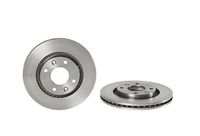 BREMBO 08723811 - Lado de montaje: Eje delantero<br>Sistema de frenos: TRW<br>Tipo de disco de frenos: macizo<br>Espesor de disco de frenos [mm]: 13<br>Número de orificios: 4<br>Artículo complementario / información complementaria 2: con tornillos<br>Altura [mm]: 27<br>Diámetro de centrado [mm]: 66<br>Diámetro exterior [mm]: 266<br>Espesor mínimo [mm]: 11<br>Par apriete [Nm]: 90<br>