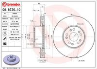 BREMBO 09872610 - Lado de montaje: Eje delantero<br>año construcción hasta: 09/1995<br>Tipo de disco de frenos: ventilación interna<br>Espesor de disco de frenos [mm]: 30<br>Número de orificios: 5<br>Artículo complementario / información complementaria 2: con tornillos<br>Altura [mm]: 82<br>Diámetro de centrado [mm]: 67<br>Diámetro exterior [mm]: 320<br>Procesamiento: altamente carbonizado<br>Espesor mínimo [mm]: 27,4<br>Par apriete [Nm]: 150<br>