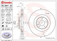 BREMBO 09.8841.31 - Disco de freno