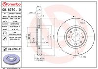 BREMBO 09876011 - Disco de freno - PRIME LINE - UV Coated