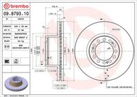 BREMBO 09879310 - Disco de freno - PRIME LINE