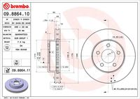 BREMBO 09.8864.10 - Disco de freno