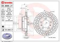 BREMBO 09889021 - Disco de freno - PRIME LINE - UV Coated