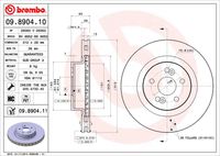 BREMBO 09.8904.11 - Disco de freno