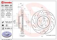 BREMBO 09.8904.21 - Disco de freno