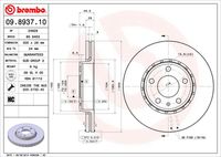 BREMBO 09893710 - Lado de montaje: Eje trasero<br>Tipo de disco de frenos: macizo<br>Espesor de disco de frenos [mm]: 12<br>Número de orificios: 5<br>Artículo complementario / información complementaria 2: con anillo sensor ABS<br>Artículo complementario / información complementaria 2: con juego cojinetes rueda<br>Altura [mm]: 103<br>Diámetro de centrado [mm]: 35<br>Diámetro exterior [mm]: 280<br>Espesor mínimo [mm]: 10<br>