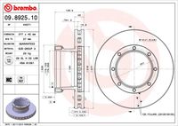 BREMBO 09892510 - Disco de freno - PRIME LINE