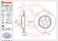 BREMBO 09893610 - Disco de freno - PRIME LINE