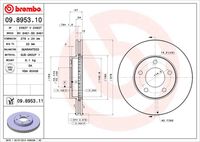 BREMBO 09895310 - Disco de freno - PRIME LINE