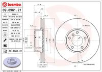 BREMBO 09896121 - Disco de freno - PRIME LINE - UV Coated