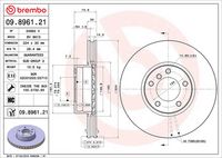 BREMBO 09896121 - Disco de freno - PRIME LINE - UV Coated