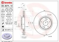 BREMBO 09907410 - Disco de freno - PRIME LINE