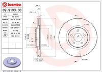 BREMBO 09913380 - Disco de freno - PRIME LINE