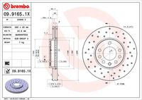 BREMBO 0991651X - Disco de freno - XTRA LINE - Xtra