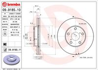 BREMBO 09918511 - Disco de freno - PRIME LINE - UV Coated