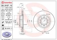 BREMBO 09.9167.10 - Disco de freno