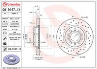 BREMBO 09.9167.1X - Disco de freno