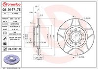 BREMBO 09.9167.75 - Disco de freno