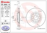 BREMBO 09936310 - Disco de freno - PRIME LINE