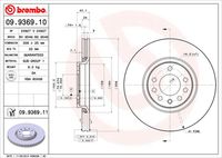 BREMBO 09936910 - Disco de freno - PRIME LINE