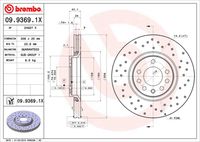 BREMBO 0993691X - Disco de freno - XTRA LINE - Xtra