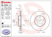 BREMBO 09946414 - Disco de freno - PRIME LINE