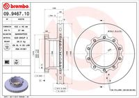 BREMBO 09946710 - Disco de freno - PRIME LINE