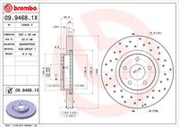 BREMBO 0994681X - Disco de freno - XTRA LINE - Xtra