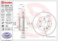 BREMBO 09950814 - Disco de freno - PRIME LINE